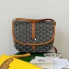 Goyard Chevron Flap Crossbody Bag with Brown Trim, 22 x 16 x 7 cm product view 1