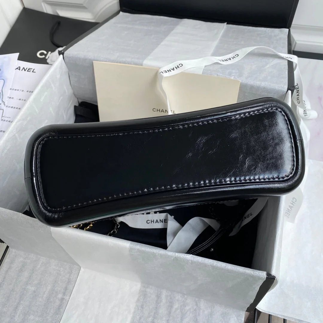 Chanel Gabrielle Medium 28 Hobo Bag In Black Mix White Calfskin product view 2
