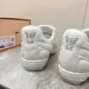 Louis Vuitton Women White Leather Sneakers — Outlined LV Side Detail product view 4