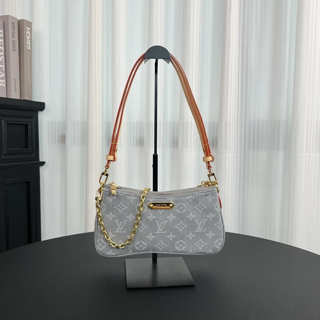 Louis Vuitton Liv Pochette in Washed Denim Bag product view 1