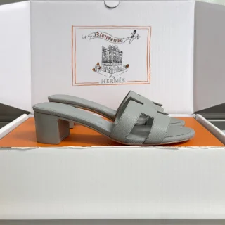 Hermès Oran Heeled Sandals — Light Blue product view 2