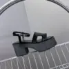 Hermès Women Black Suede Leather Sandals product view 6
