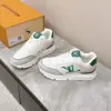 Louis Vuitton Women White Leather Green Accent Sneakers product view 3