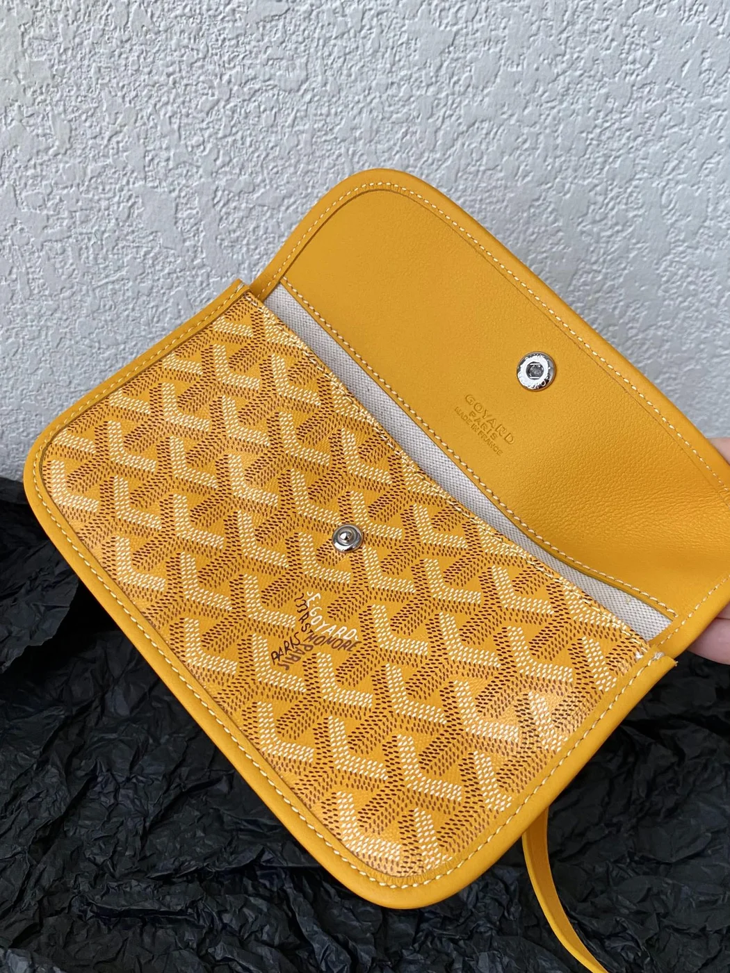 Goyard Yellow Goyardine Canvas & Chevroches Calfskin Saint Louis PM Tote product view 8