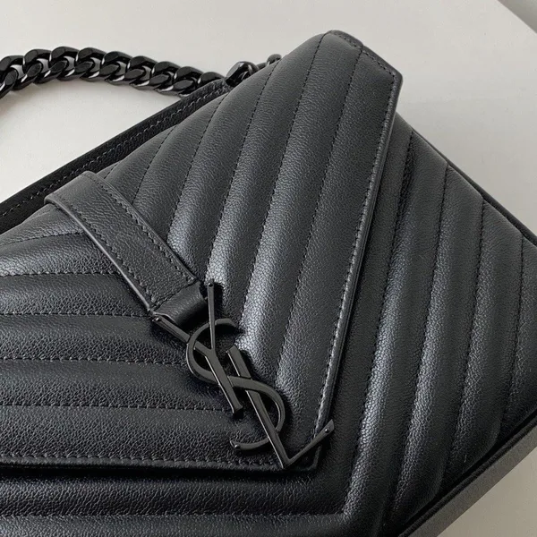 Saint Laurent College Medium Quilted Leather Bag product view 6