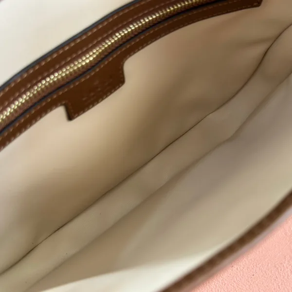Gucci Jackie Small Shoulder Bag 27 In Tawny Brown Calfskin Gold Hardware product view 7