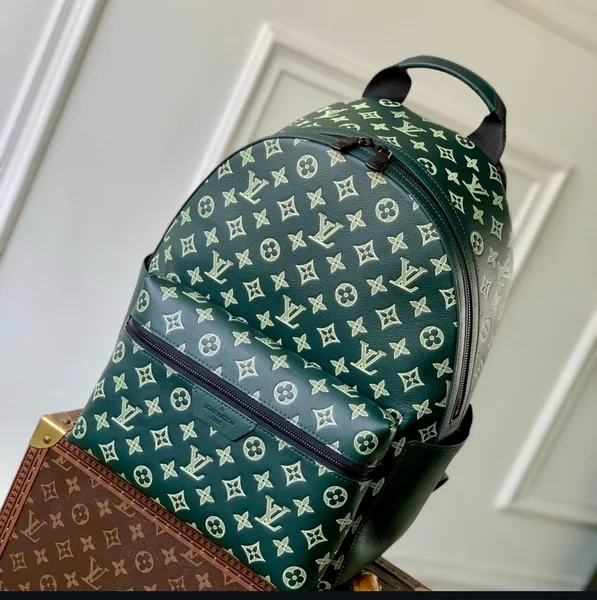 Louis Vuitton Discovery Backpack PM — Dark Green and Cream Monogram product photo