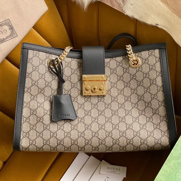 Gucci Padlock Handbag with Gucci Logo Pattern 35x23x14cm product photo