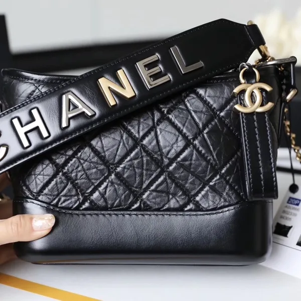 Chanel Gabrielle Handbag With Gold Lock Woman’s 20 cm product view 6