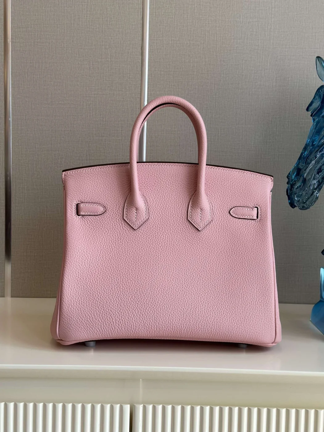 Hermès Birkin 25 Rose Pink Togo Leather Palladium Hardware Bag product view 5