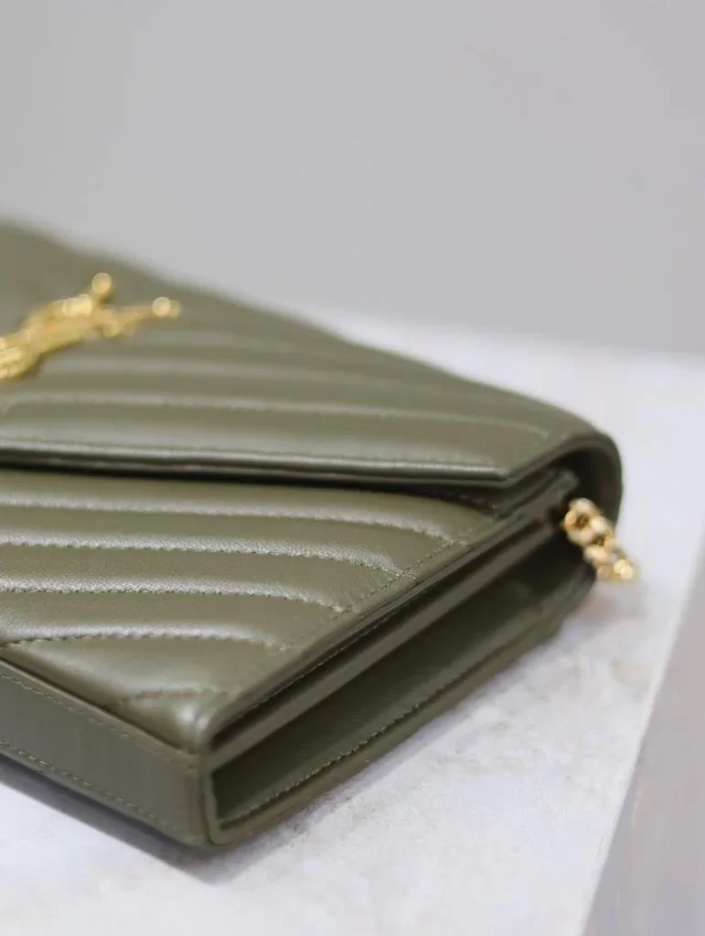 Saint Laurent chain wallet dark green Bag product view 7