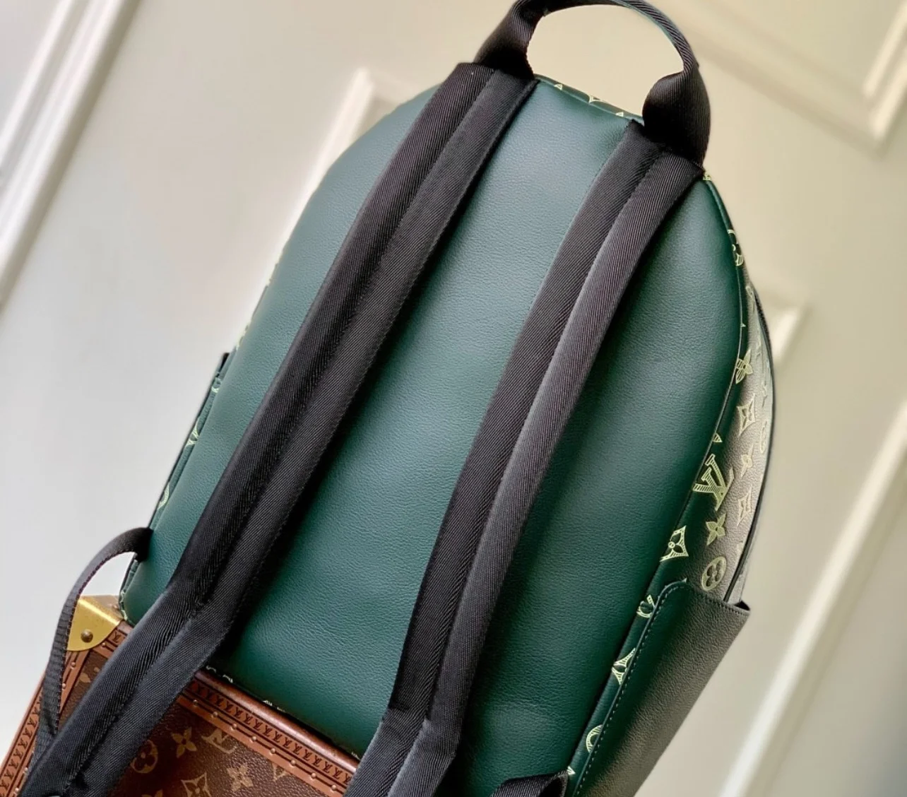 Louis Vuitton Discovery Backpack PM — Dark Green and Cream Monogram product view 6