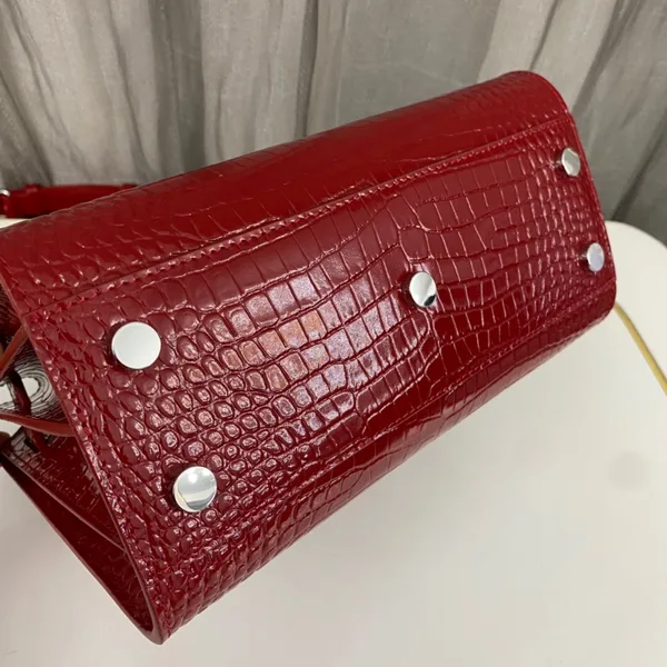 Saint Laurent Paris Saint Laurent Red Croc Embossed Leather Nano Classic Sac De Jour Tote product view 4