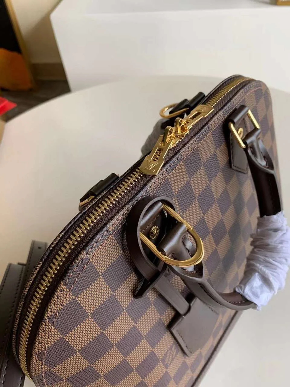 Louis Vuitton Damier Ebene Alma PM Bag Brown product view 6
