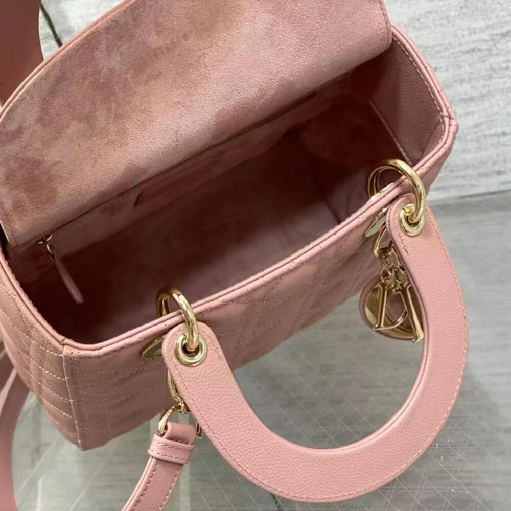 Dior Medium Lady Dior Bag — Dusty Pink product view 6