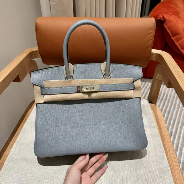 Hermès Birkin 30 cm Cloud Blue Togo Leather Silver Hardware Bag product photo