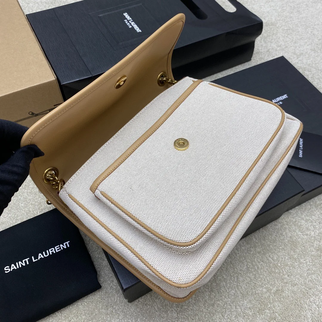 Saint Laurent Yves Niki Bag Natural Canvas product view 6