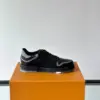 Louis Vuitton Men Sneakers — Black with Oval LV Side Detail product view 6