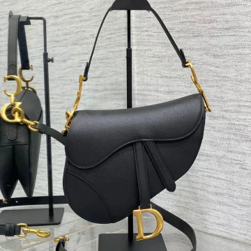 Dior Saddle Bag in Black Gold Hardware product photo