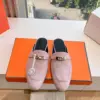 Hermès Women Pink Suede Mules product view 1
