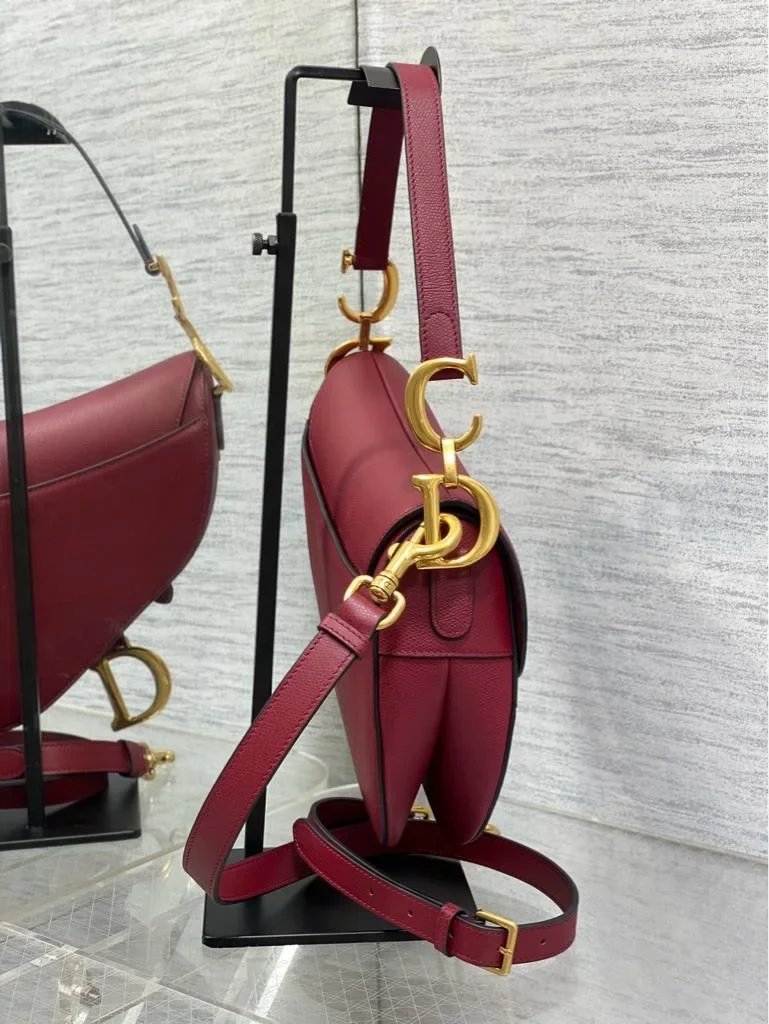 Dior Saddle Bag Red Gold Hardware product view 4