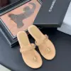 Chanel Women Beige Sandals — Chain-Detail T-Strap product view 6