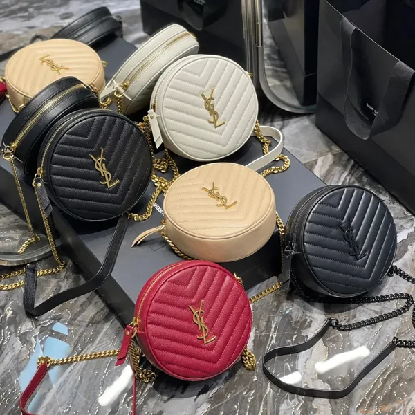 Saint Laurent Round Quilted Bag — Color to Confirm product photo
