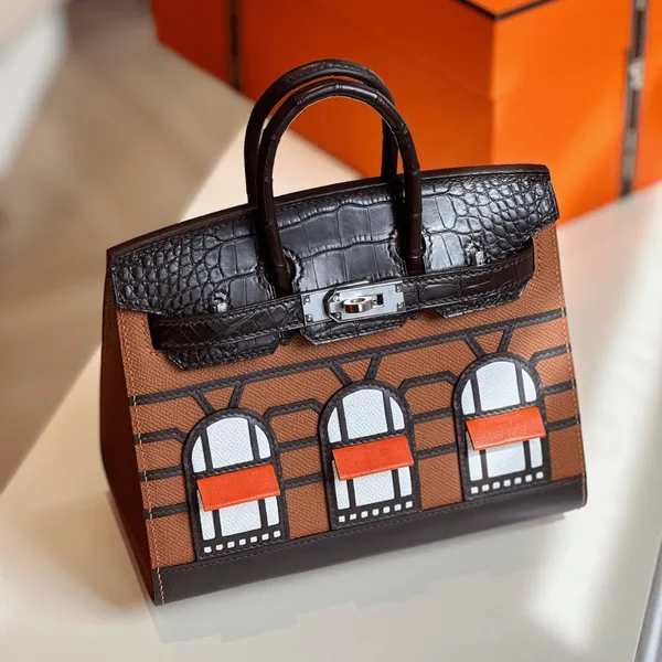 Hermès Birkin 20 Sellier Faubourg House Brown Palladium Hardware Bag product photo