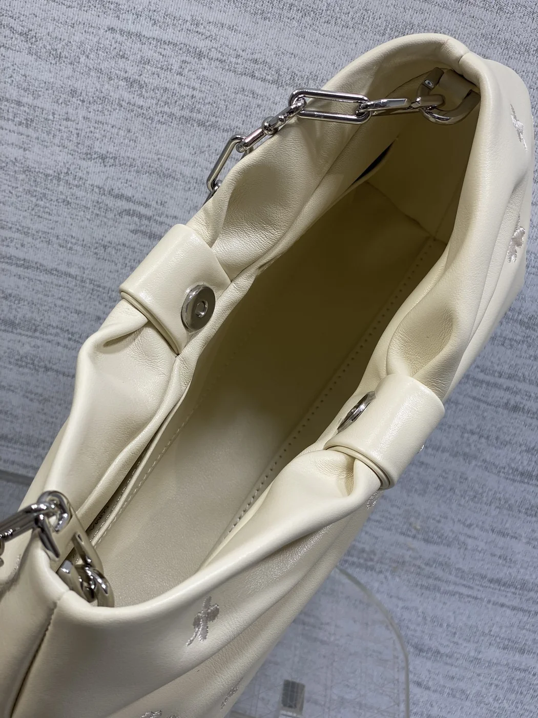 Dior Bow Bag Small Latte Lambskin product view 7