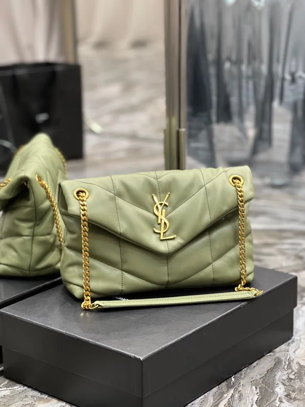 Saint Laurent loulou puffer toy quilted leather shoulder bag product view 3