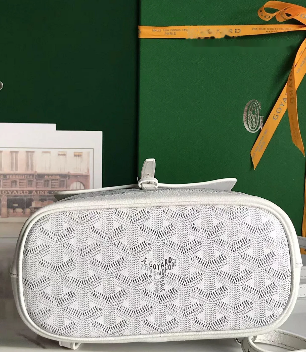 Goyard Goyardine Mini Alpin Backpack in white product view 4