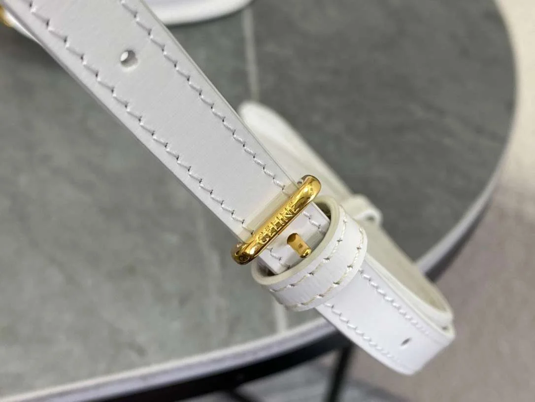 Celine Handle White Smooth Leather 15.5× .5x5cm Bag product view 4