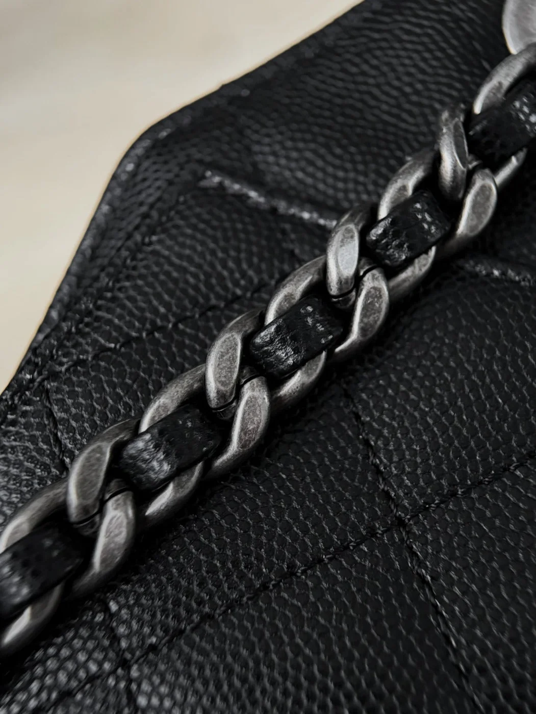 Chanel 25 Bag Mini Black with Silver Hardware product view 6