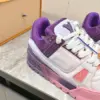 Louis Vuitton Women White Pink Purple Leather Sneakers product view 6