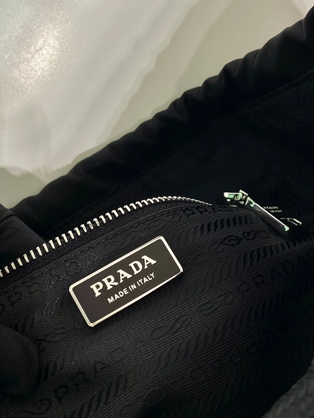 Prada Large Drawstring Bag 37 In Black Re-Nylon product view 2