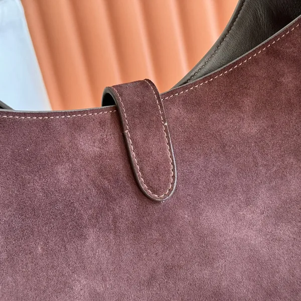 Gucci 25S Jackie Giorno 44 cm In Dark Chocolate Brown Suede Bag product view 5