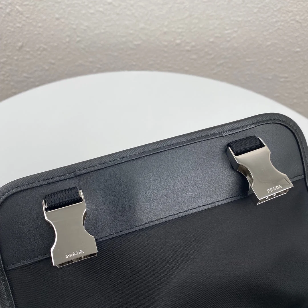 Prada Messenger Bag 22 In Black Re-Nylon product view 4