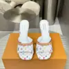 Louis Vuitton Women White Multicolor Printed Leather Mules product view 1