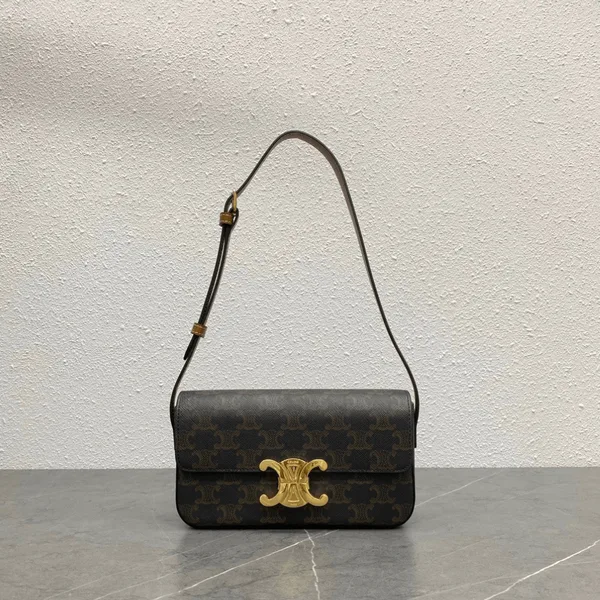 Celine Triomphe Handbag Printed Logo Smooth Leather 20x12cm product photo