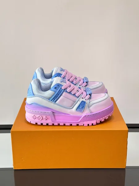 Louis Vuitton Chunky Low-Top Sneakers Pink, Light Blue and White product photo