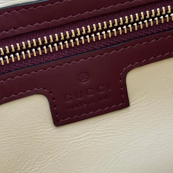 Gucci Jackie Small Shoulder Bag 27 In Burgundy Red Calfskin Gold Hardware product view 8