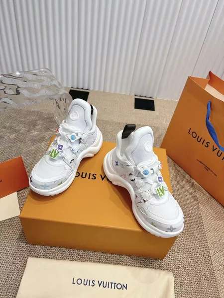 Louis Vuitton Women White Mesh Embellished Sneakers product photo