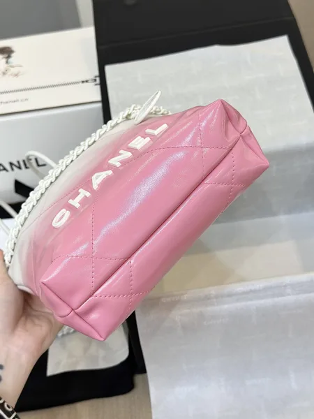 Chanel Handbag 22 Mini Mix White Pink Woman’s 20 cm product view 4