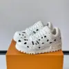 Louis Vuitton Men White Leather Black Spot Sneakers product view 3
