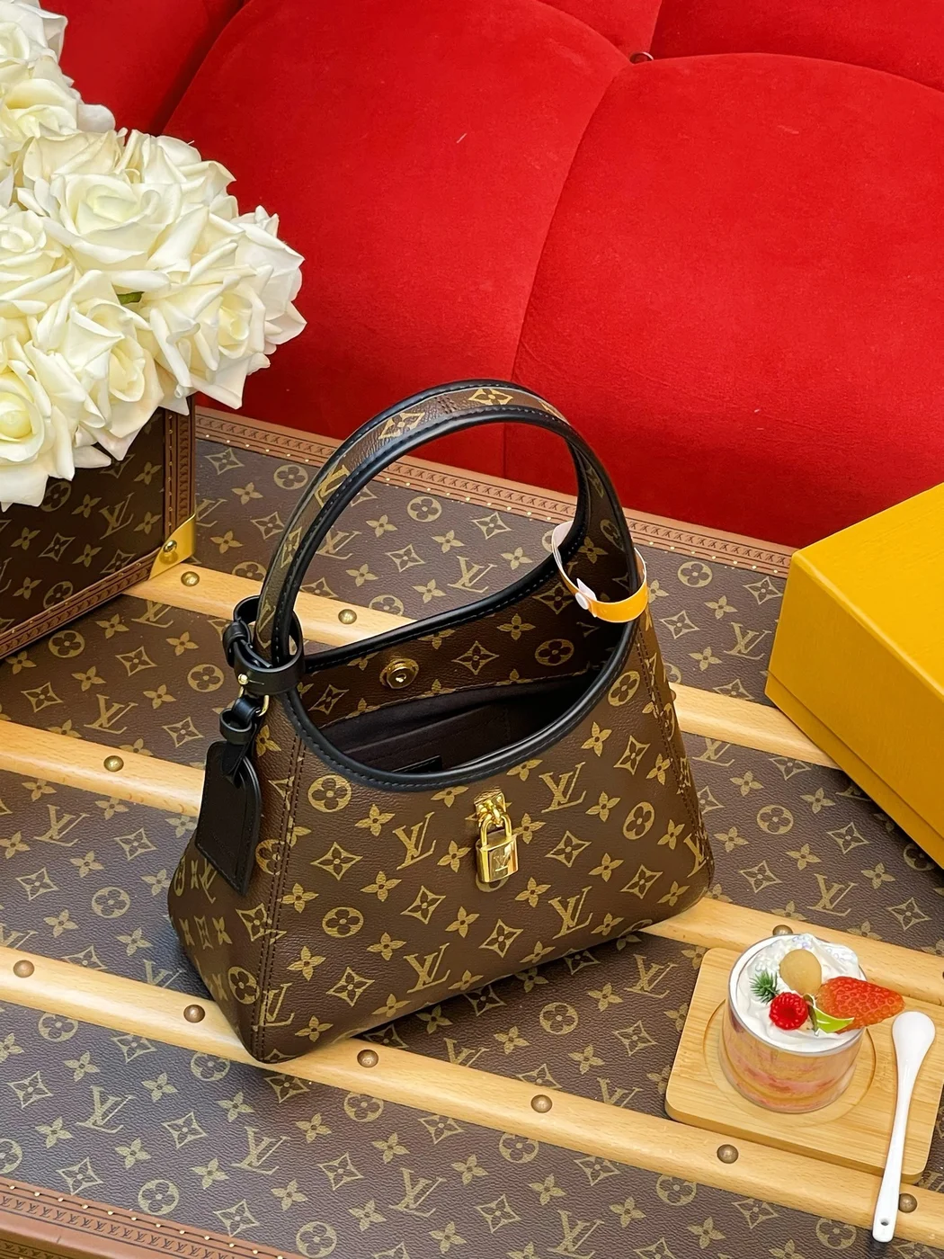 Louis Vuitton The Drop PM Handbag in Monogram Coated Canvas product view 3