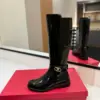 Valentino Women Black Patent Leather Tall Boots product view 5