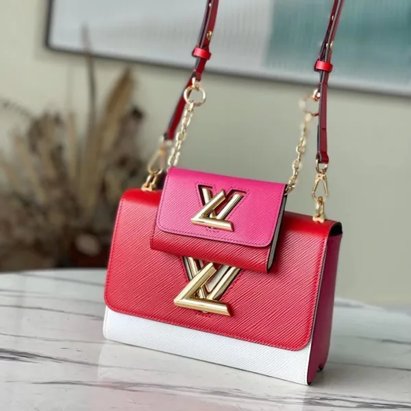 Louis Vuitton Twist Mix Pink Red Handbags Cowhide Leather 24 cm product photo