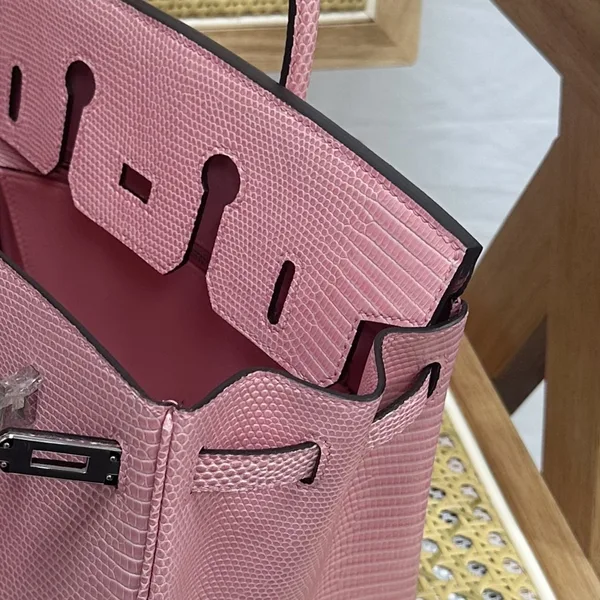 Hermès Birkin 25 cm Sakura Pink Lizard Leather Silver Hardware Bag product view 7