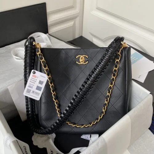 Chanel 23A Hobo Calfskin Black Bag product photo