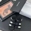 Chanel Women Black Fabric Logo Strap Sandals product view 1